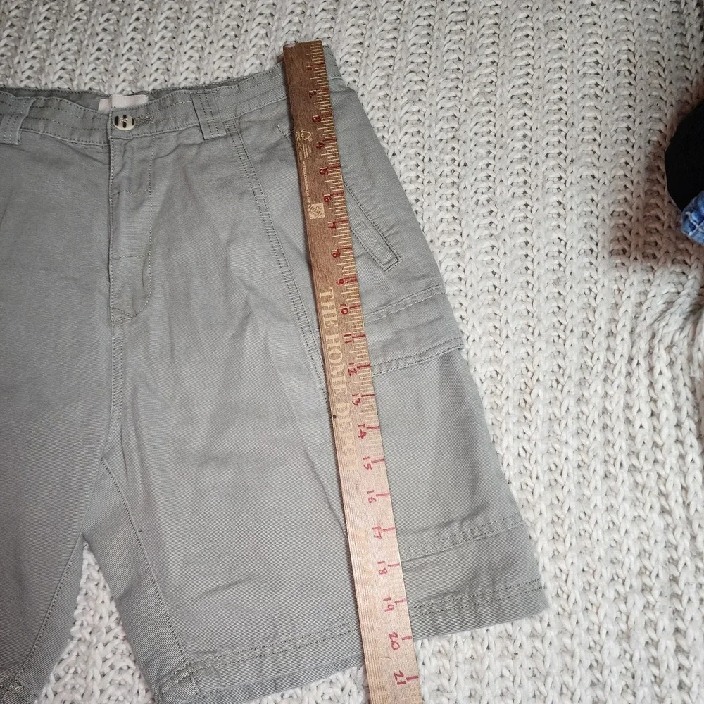 Jachs Mens Beige Khaki Cargo Shorts Size 32